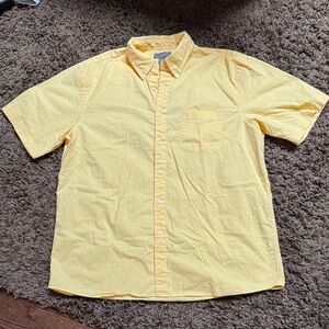 NWOT Men’s Saddlebred gold yellow short sleeve 100% cotton button down. XL